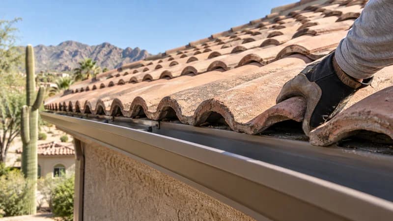 Representative tile roof maintenance.